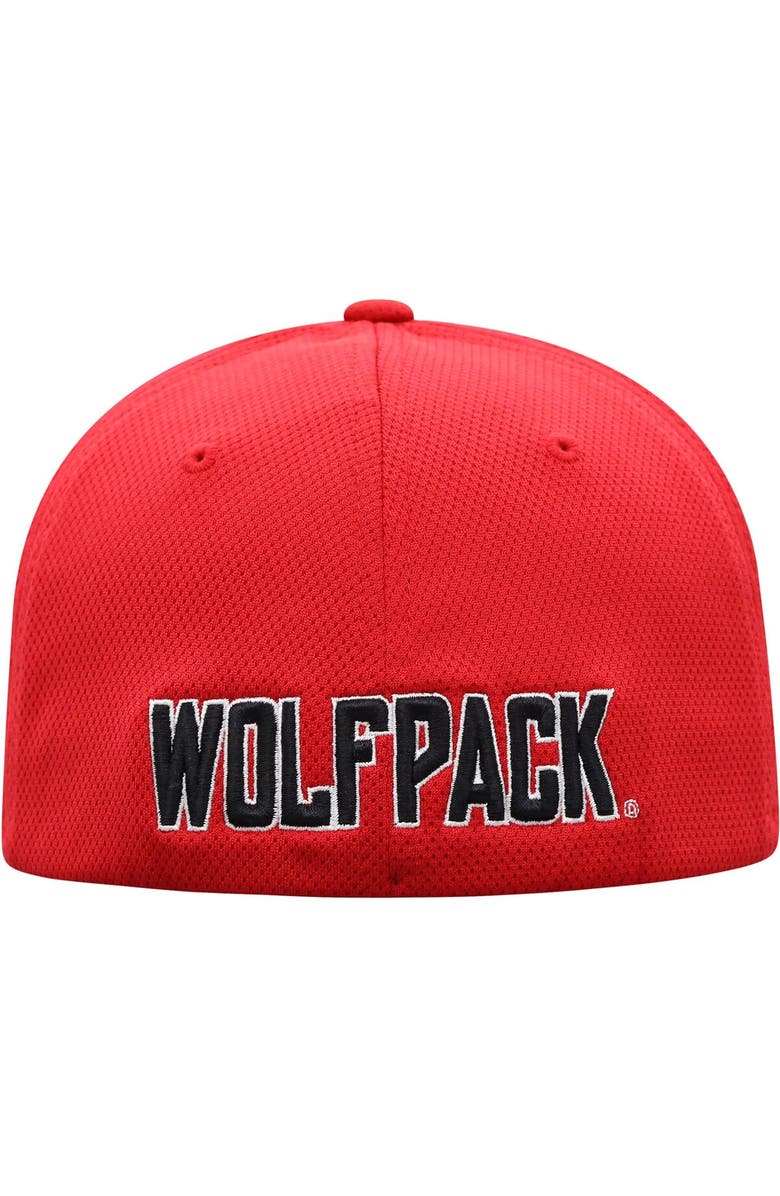 TOP OF THE WORLD Men's Top of the World Red NC State Wolfpack Reflex Logo Flex Hat, Alternate, color, Red