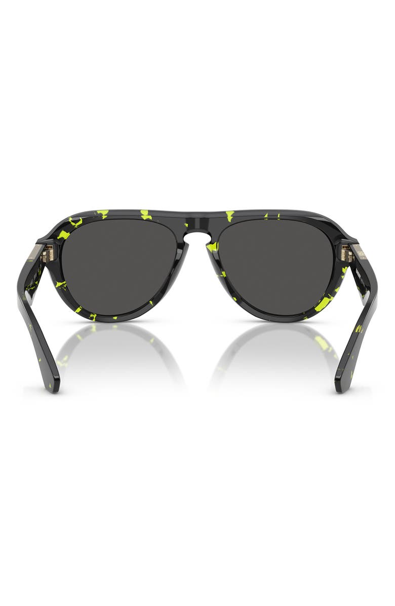 Burberry 55mm Pilot Sunglasses, Alternate, color, Green Havana