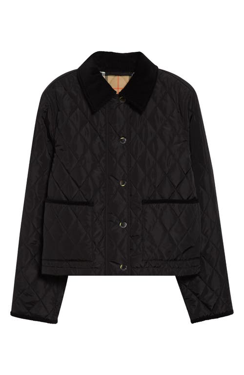 Burberry Check Lining Quilted Nylon Dorset Jacket Clothing In Black