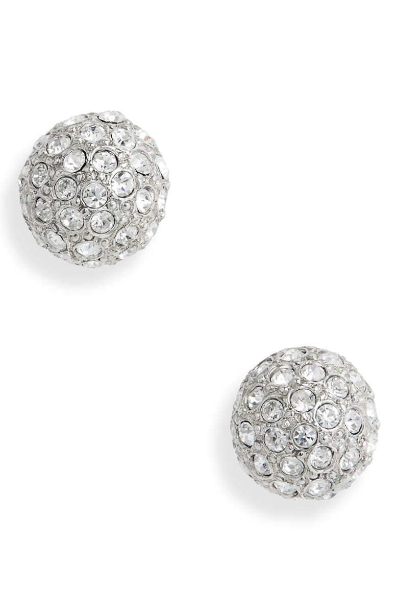 Oscar de la Renta Crystal Pavé Half Sphere Stud Earrings, Main, color,