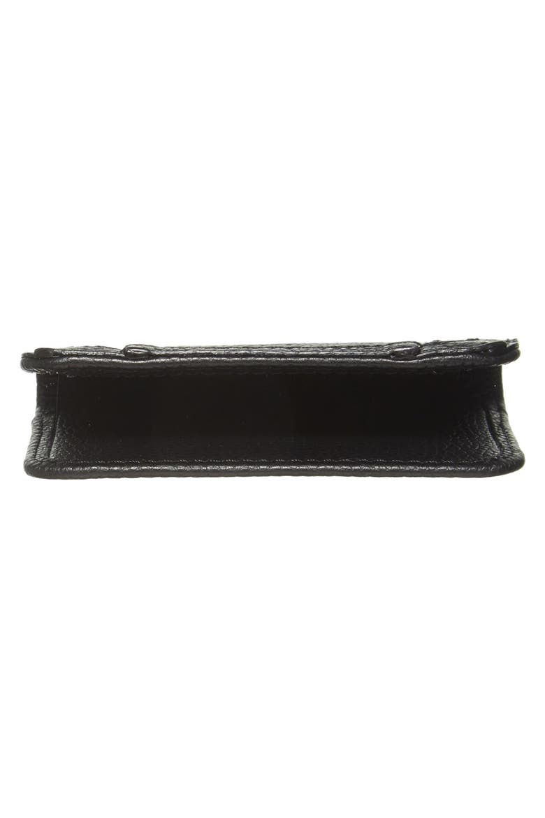 'Paraty' Leather Card Holder, Alternate, color, BLACK