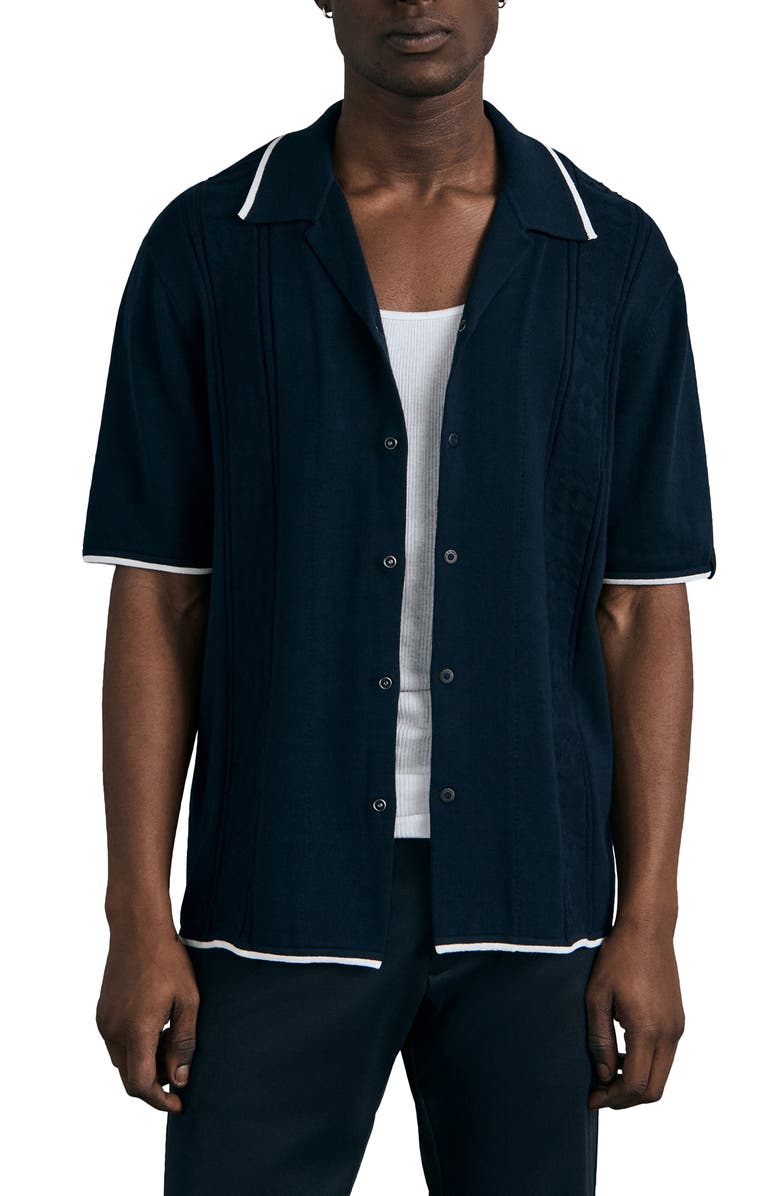rag & bone Archer Short Sleeve Button-Up Camp Shirt, Main, color,
