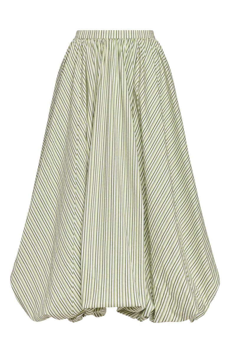 Cinq à Sept Sophie Stripe Cellah Skirt, Main, color, Ivory/ Lime