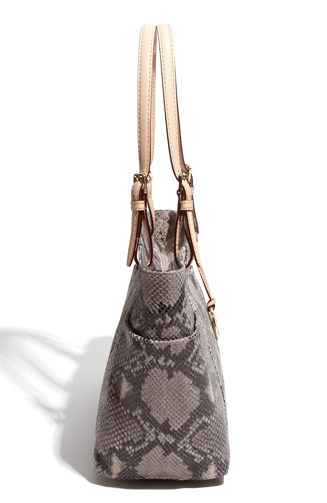 MICHAEL Michael Kors 'Jet Set' Python Embossed Tote, Alternate, color, 