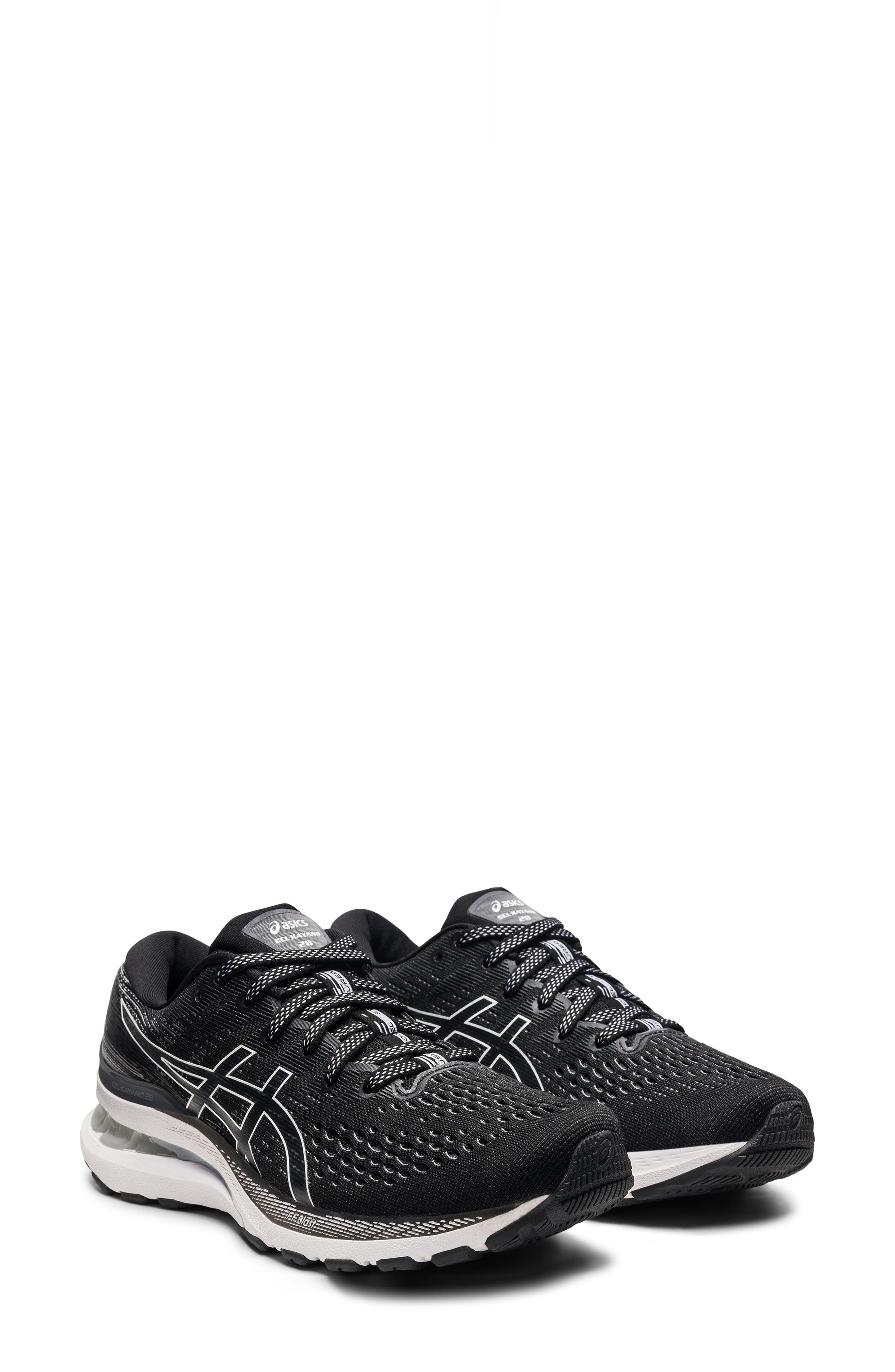GEL-Kayano® 28 Running Shoe, Main, color, BLACK/ WHITE