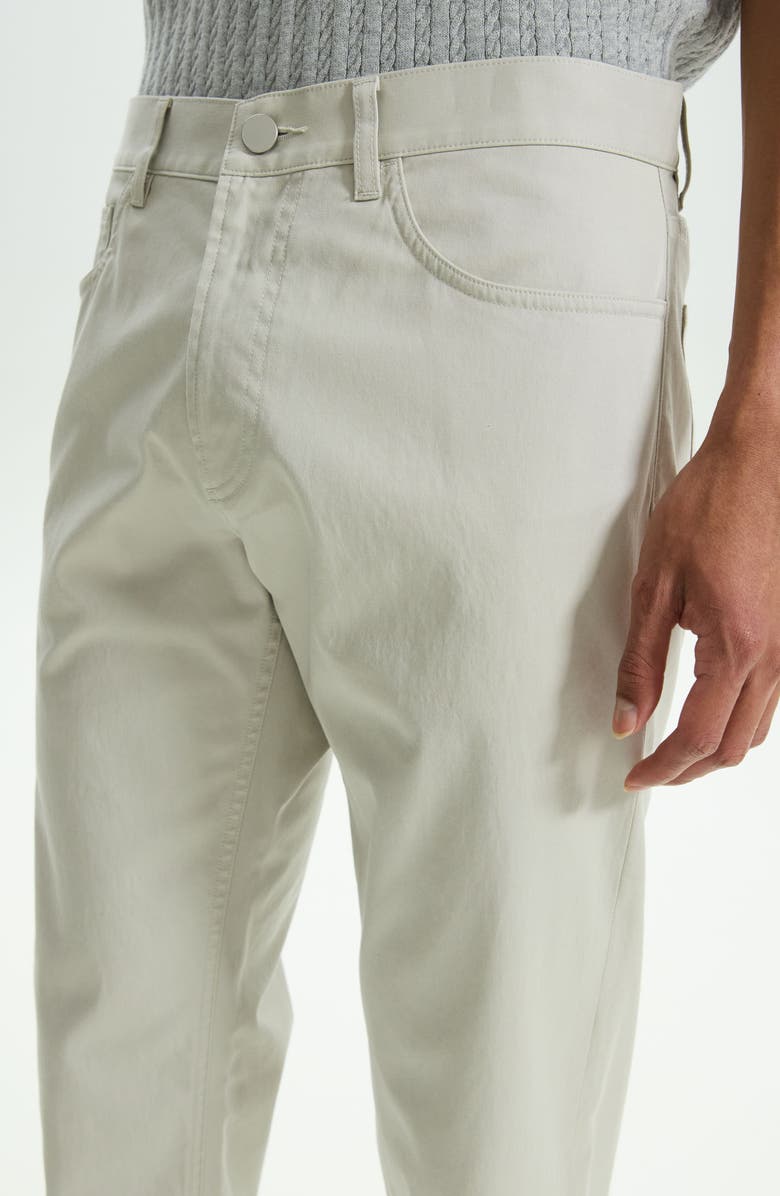 Theory Zaine Slim Straight Stretch Five Pocket Pants, Alternate, color, Limestone