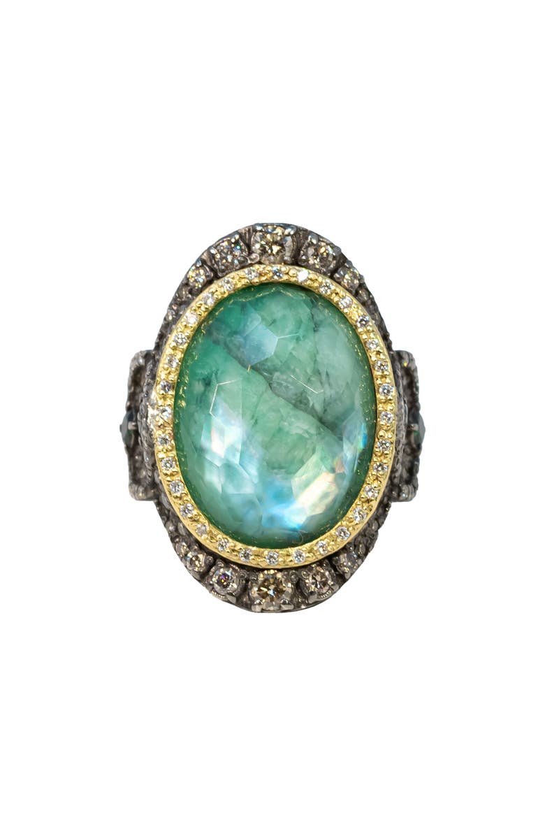 Armenta Emerald Triplet Statement Ring, Main, color, Green