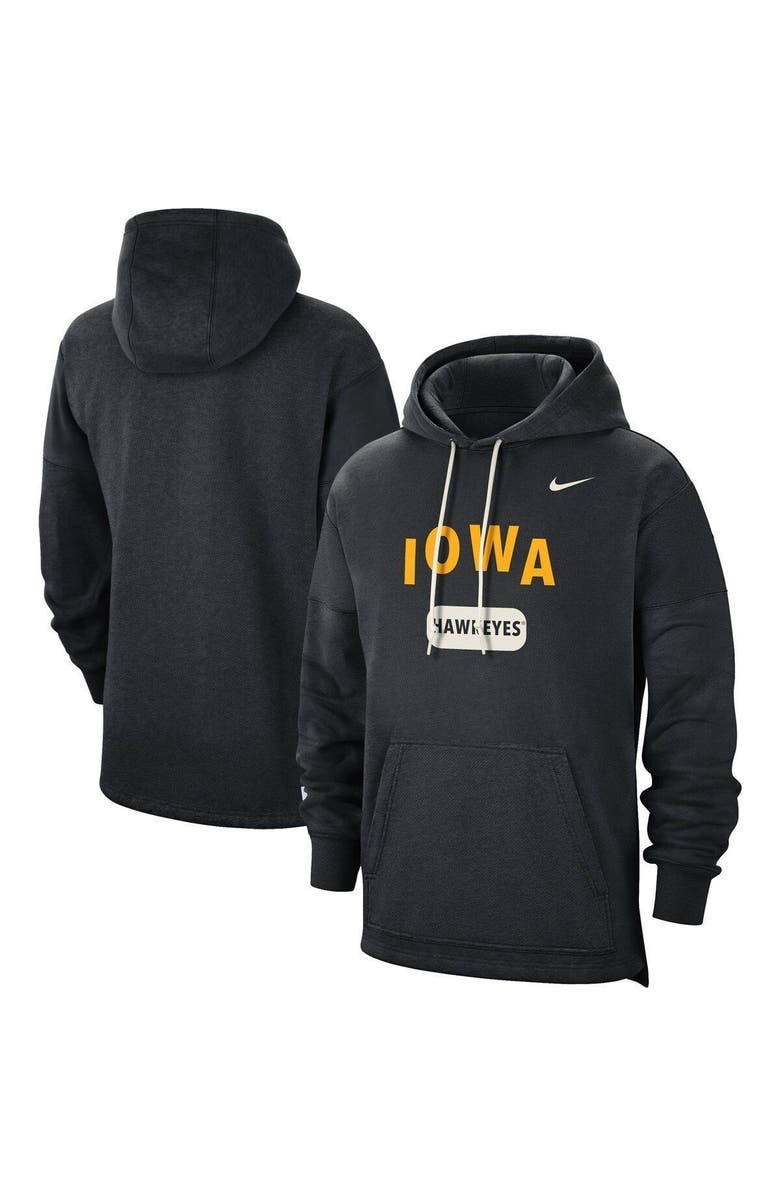 Nike Men's Nike Black Iowa Hawkeyes Team Arch Fan Pullover Hoodie, Main, color,