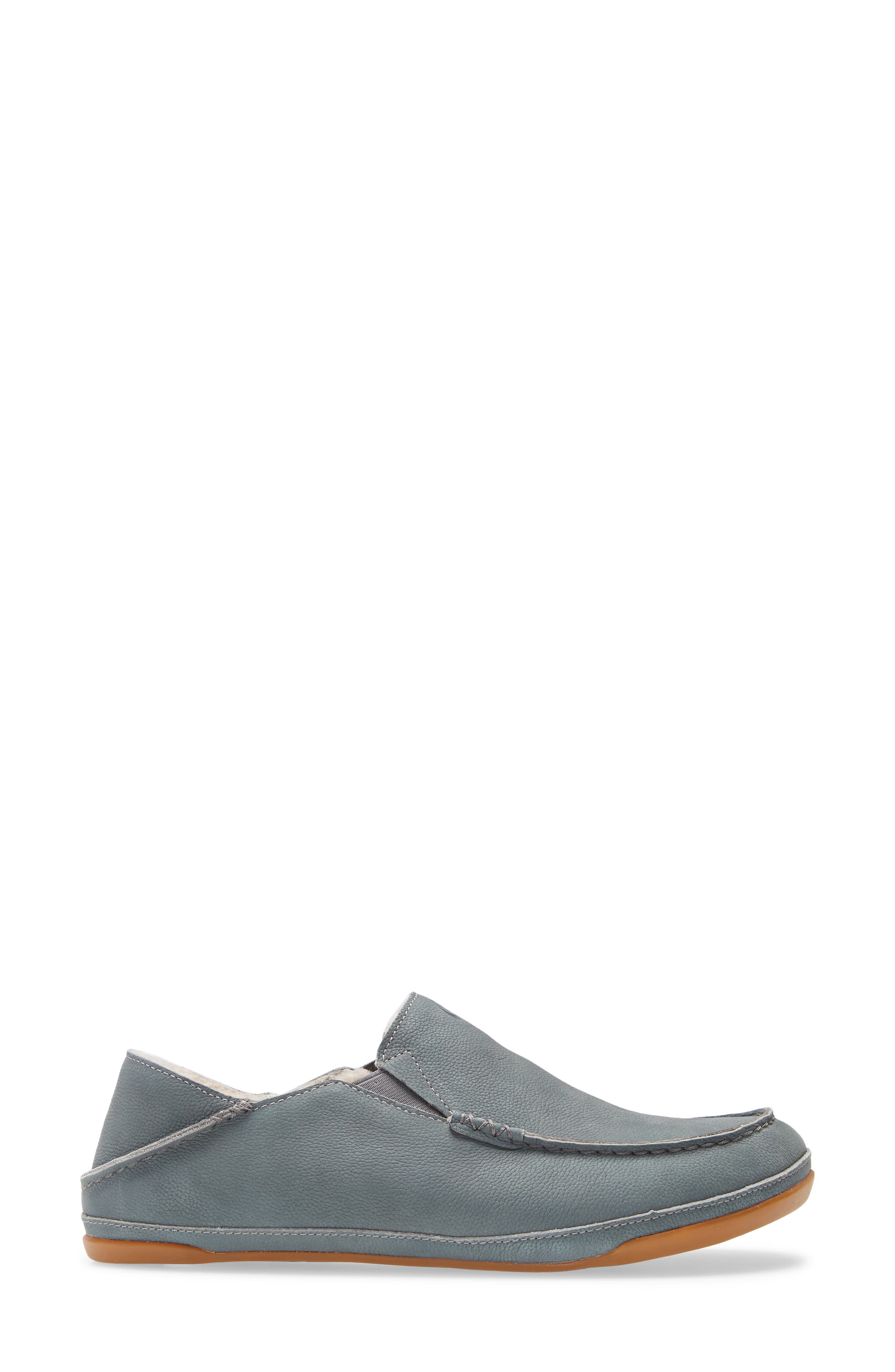 Kipuka Hulu Convertible Genuine Shearling Lined Slipper, Alternate, color, CHARCOAL LEATHER