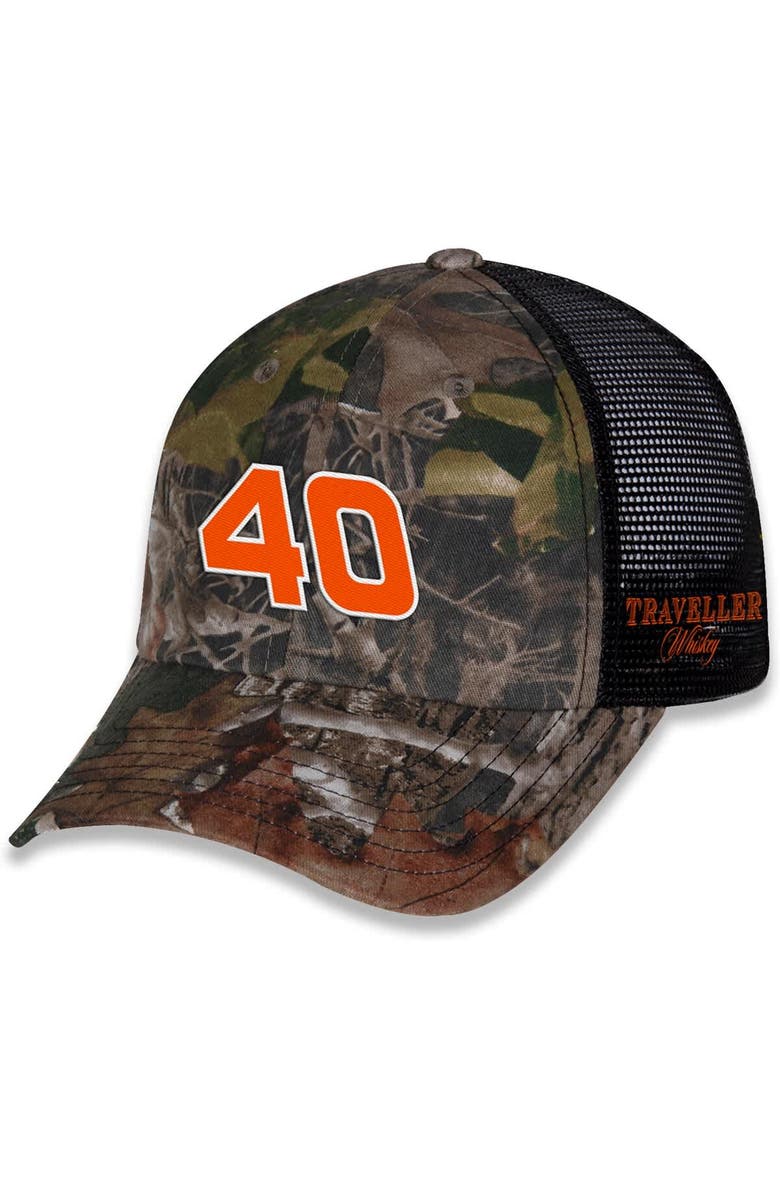 JR MOTORSPORTS OFFICIAL TEAM APPAREL Men's JR Motorsports Official Team Apparel Camo Justin Allgaier Traveller Whiskey Adjustable Hat, Main, color, Camo