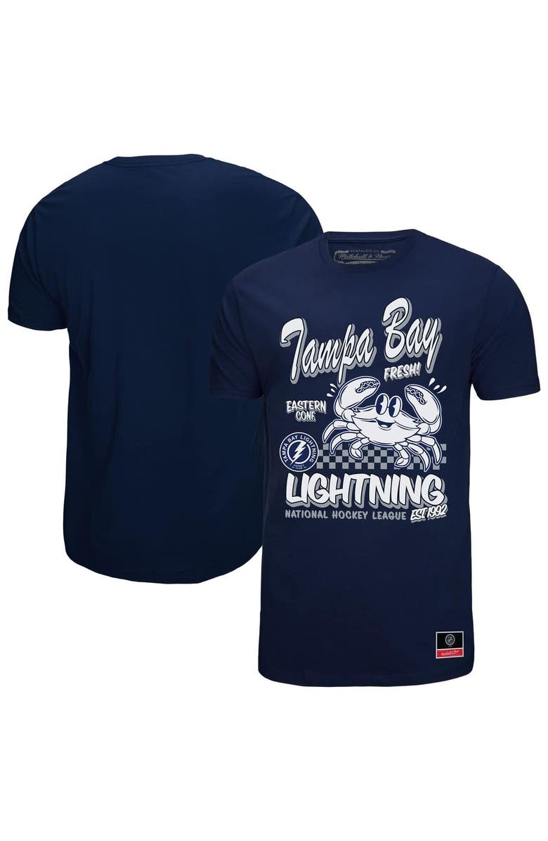 Mitchell & Ness Men's Mitchell & Ness Navy Tampa Bay Lightning Local Food T-Shirt, Main, color, 