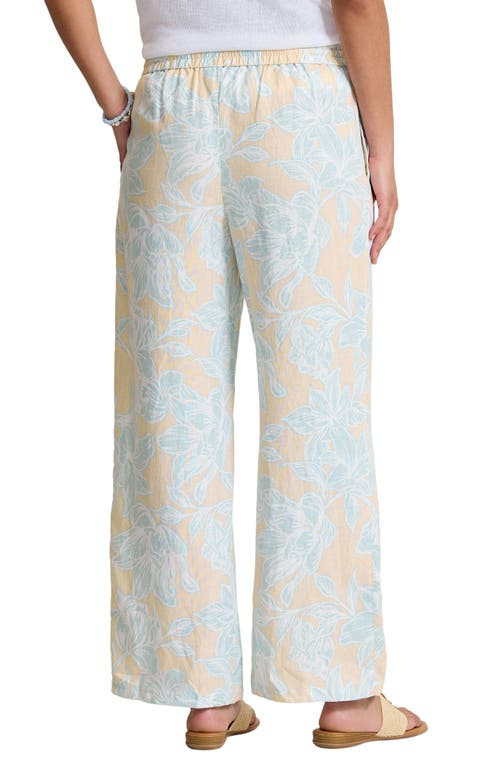 Tommy Bahama Paradiso Petals Linen Easy Pants In White Rock
