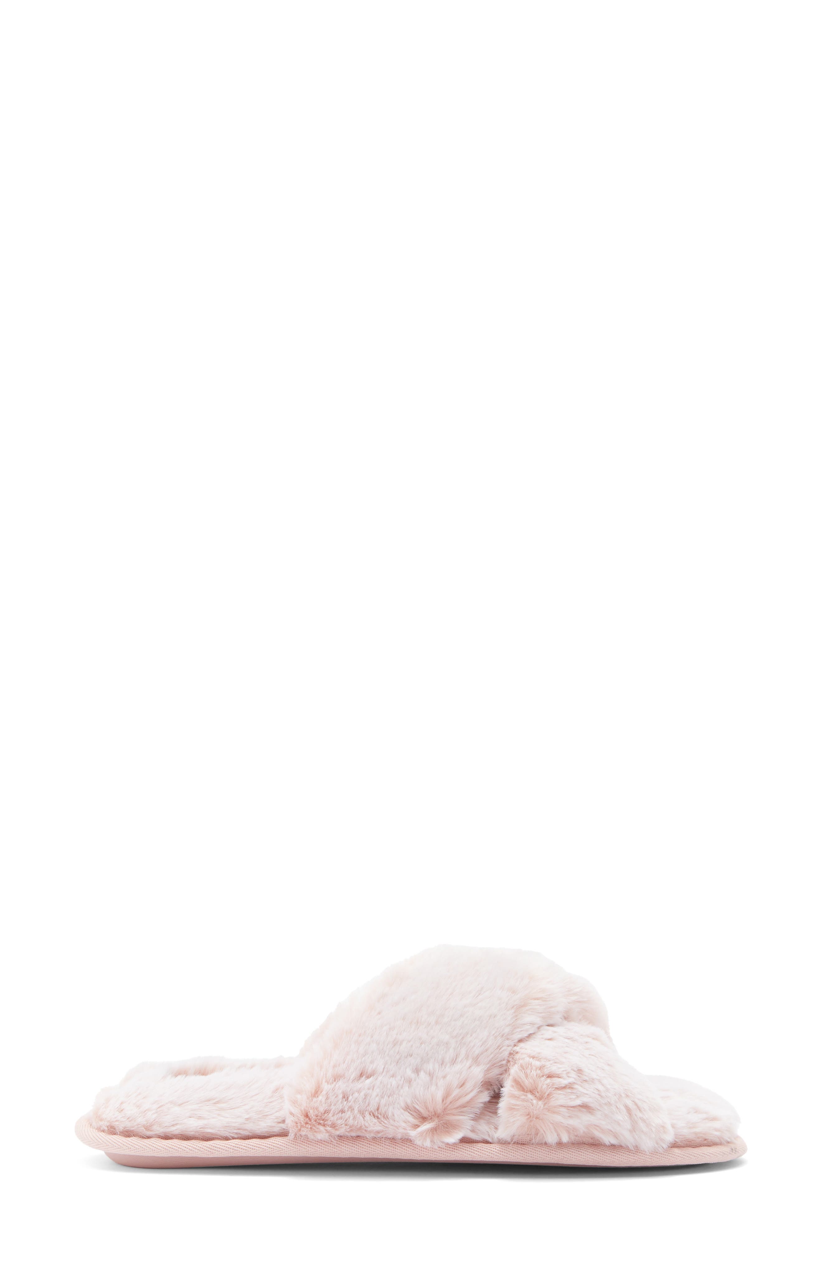Rachel Roy Cody Faux Fur Slipper, Alternate, color, Pink