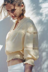 H&M Pintucked cotton blouse