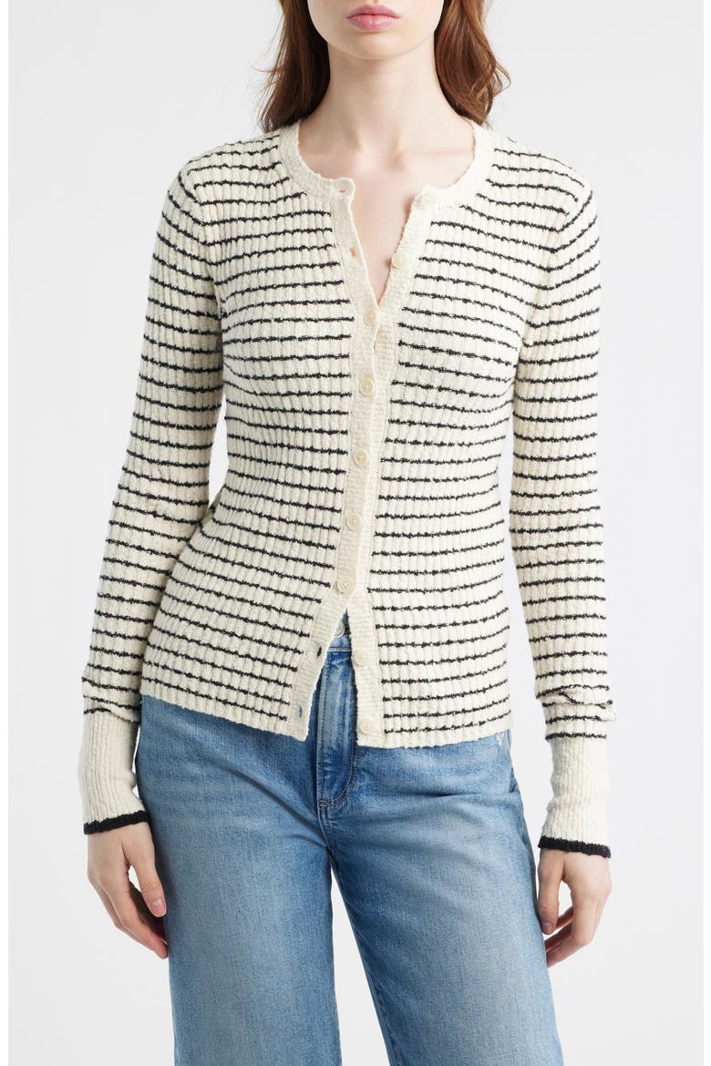 Striped Boucle Knit Cardigan (Women) | Nordstrom