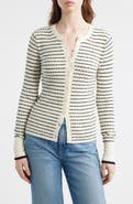 Madewell Striped Boucle Knit Cardigan