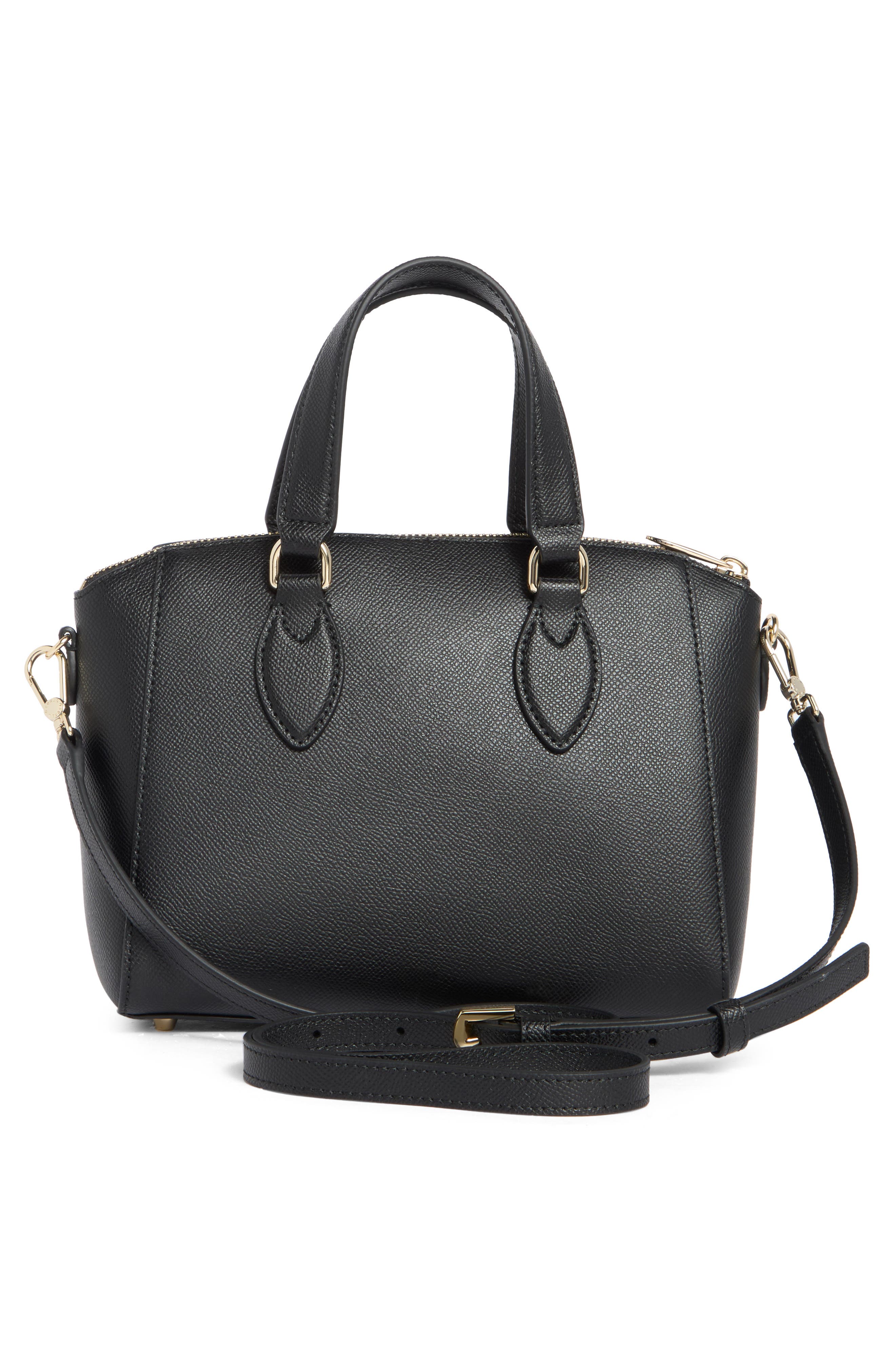 Furla Minerva Mini Satchel Tote Bag, Alternate, color, Nero