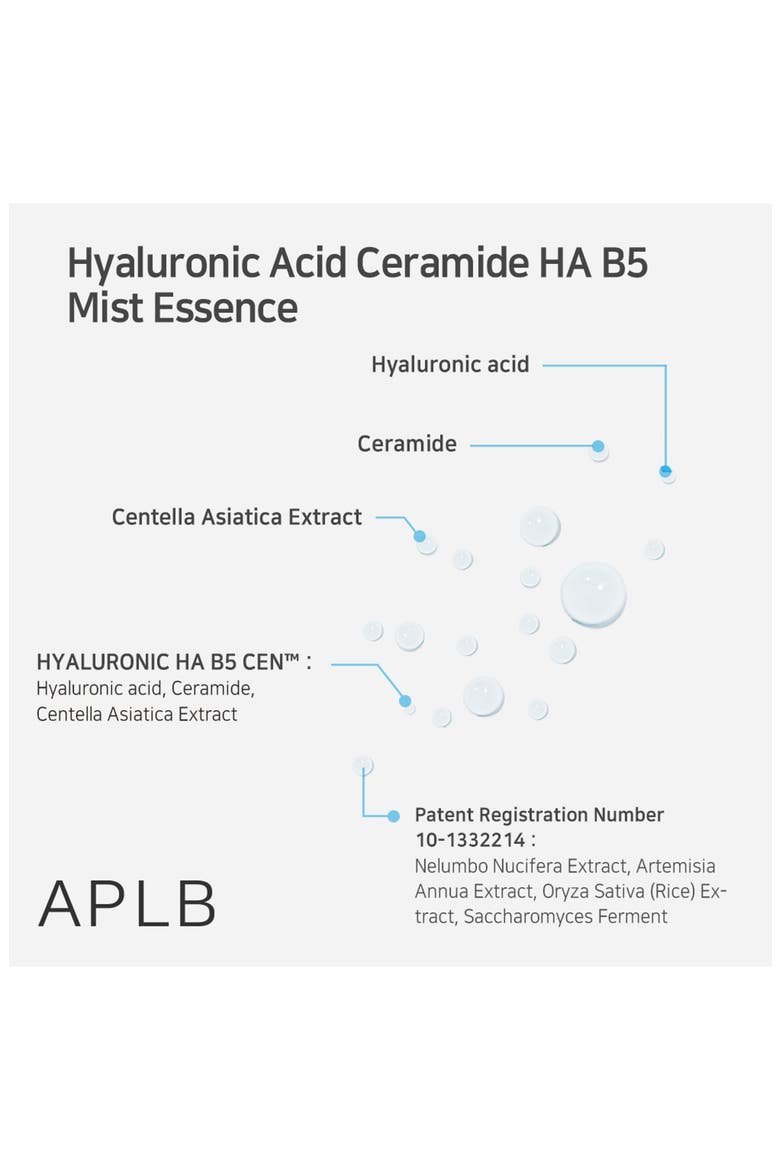 Hyaluronic Acid Ceramide HA B5 Mist Essence, Alternate, color, NO COLOR