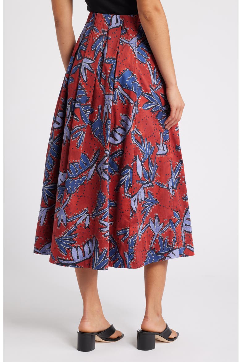 Autumn Leaves Maxi Skirt, Alternate, color, RED MULTI
