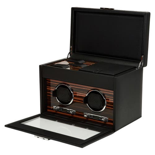 Wolf Roadster Double Watch Winder With Storage In Black
