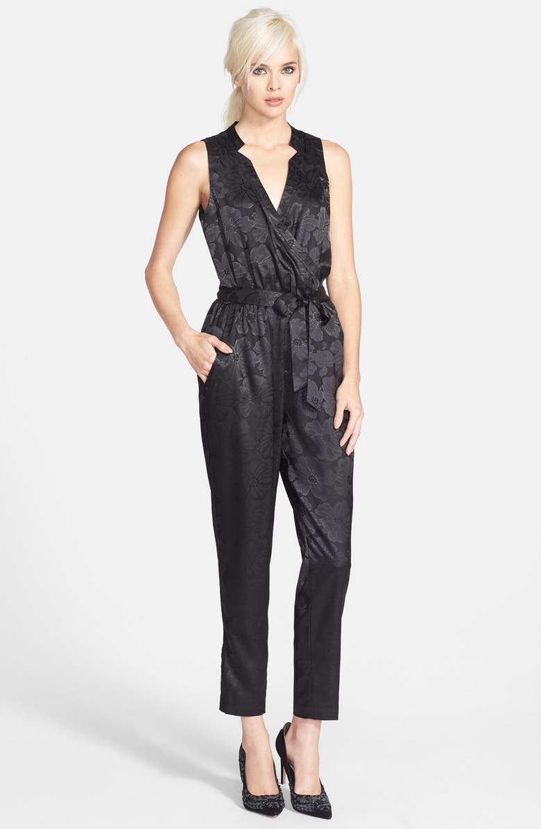 ASTR the Label ASTR Floral Jacquard Jumpsuit, Main, color,
