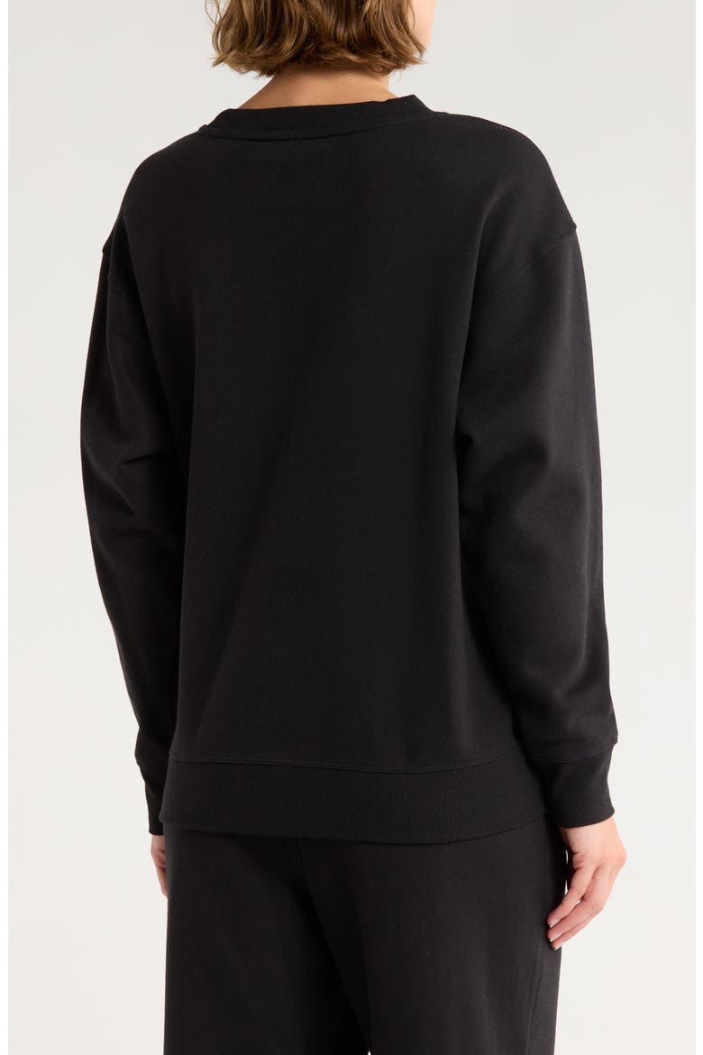 Stacked Logo Sweatshirt, Alternate, color, BLACK