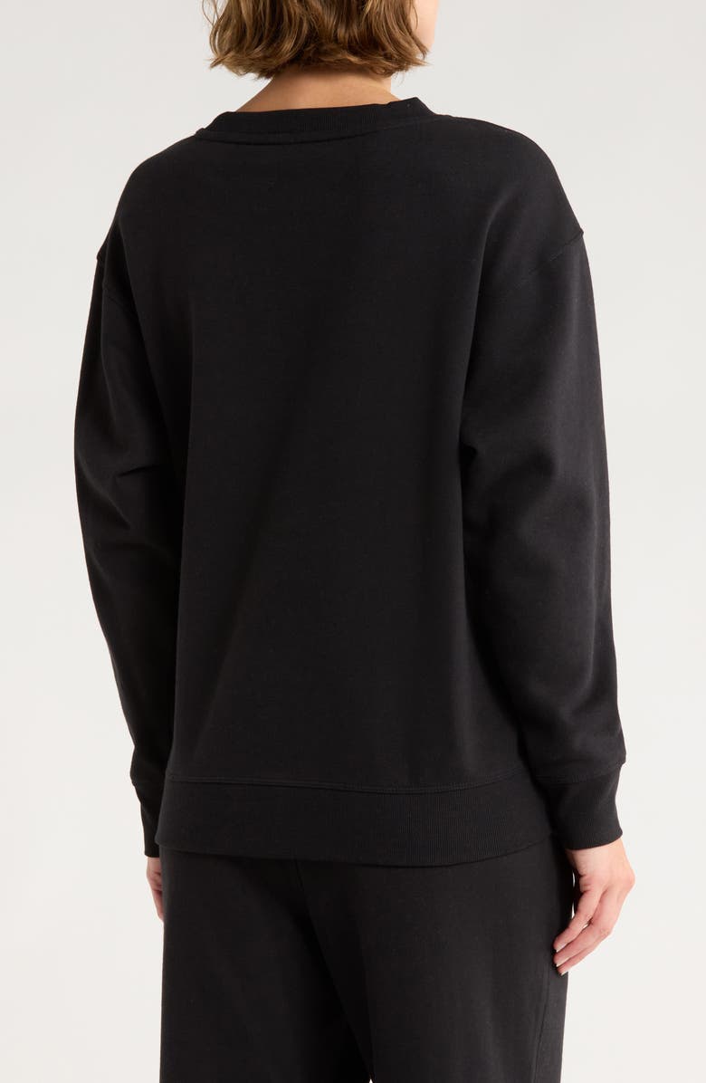 DKNY Stacked Logo Sweatshirt, Alternate, color, Black