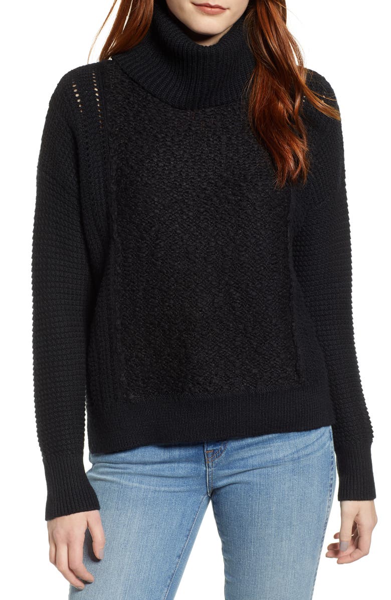 Caslon<sup>®</sup> Cowl Neck Bouclé Sweater, Main, color,