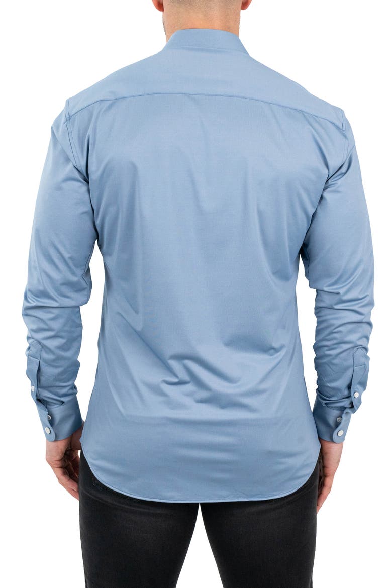 Einstein Stretchblotter Blue Button-Up Shirt, Alternate, color, BLUE