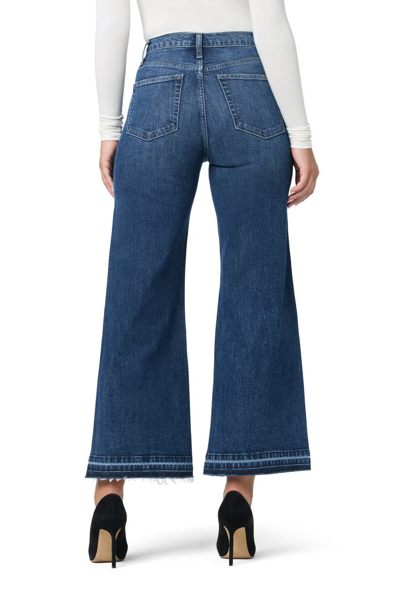 Release Hem High Waist Ankle Wide Leg Jeans, Alternate, color, KONIK