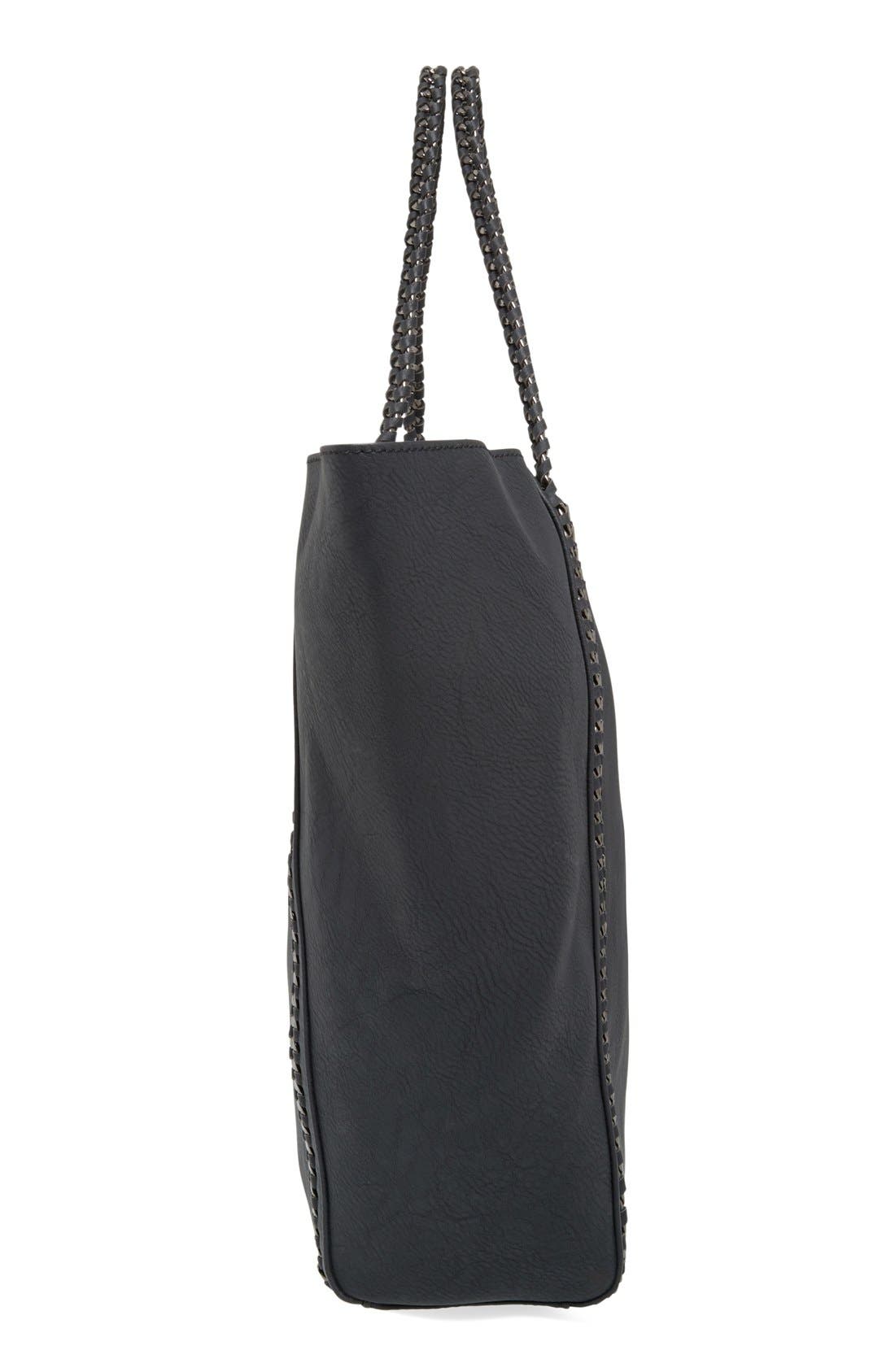 Phase 3 Chain Faux Leather Tote, Alternate, color, 