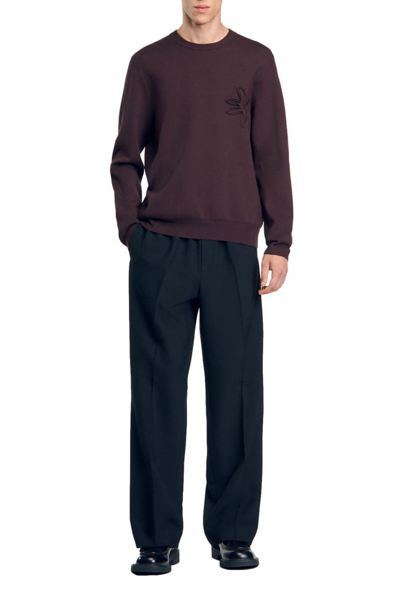 SANDRO Floral sweatshirt, Alternate, color, 