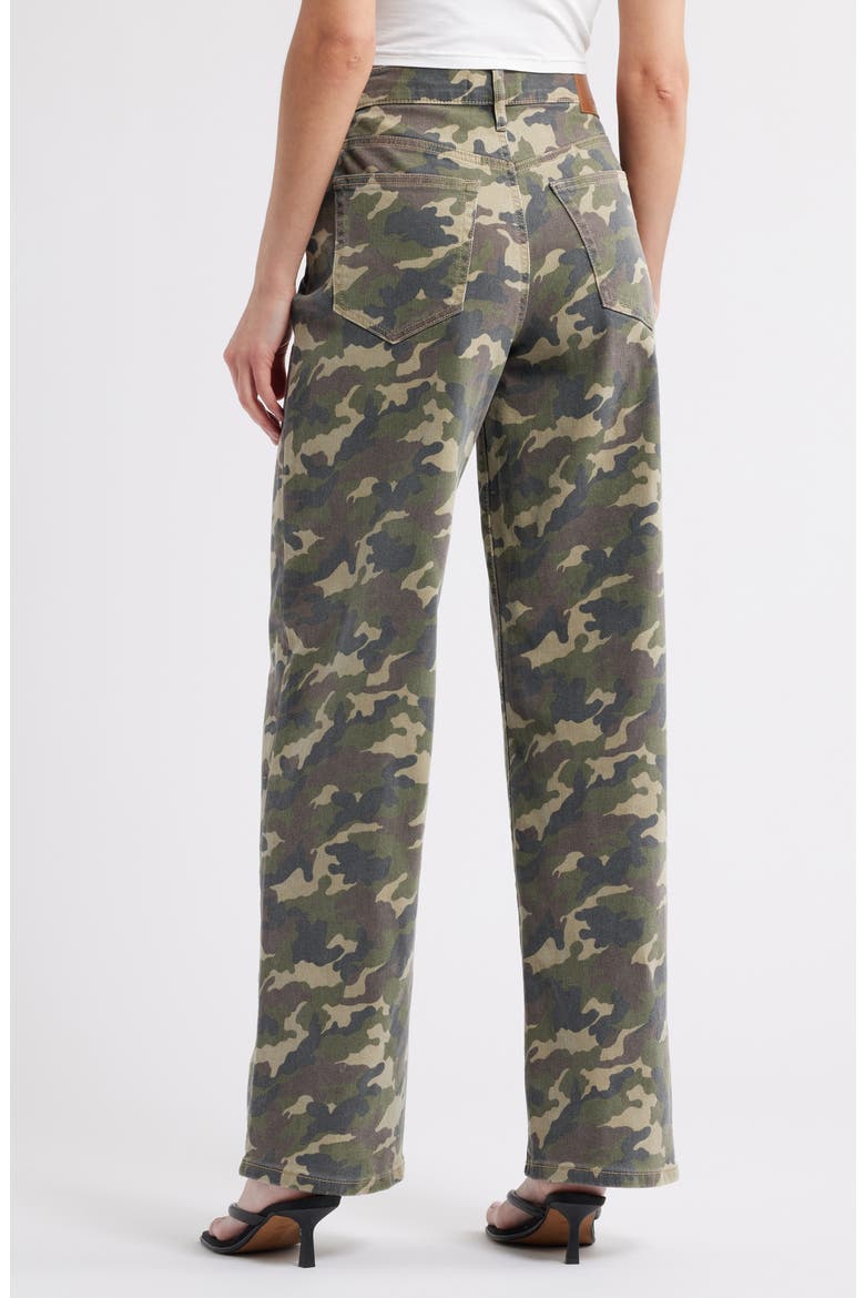 Low Slung Camo Baggy Jeans, Alternate, color, OLIVE