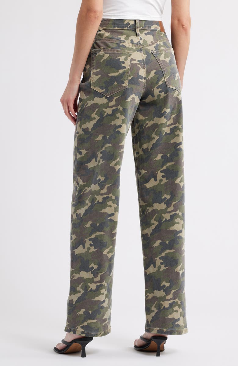 HIDDEN JEANS Low Slung Camo Baggy Jeans, Alternate, color, Olive