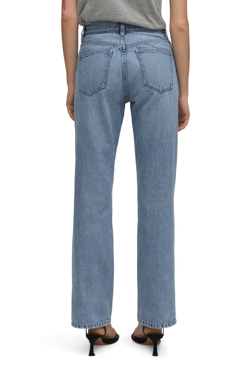 MANGO Mid Rise Straight Leg Jeans, Alternate, color, 