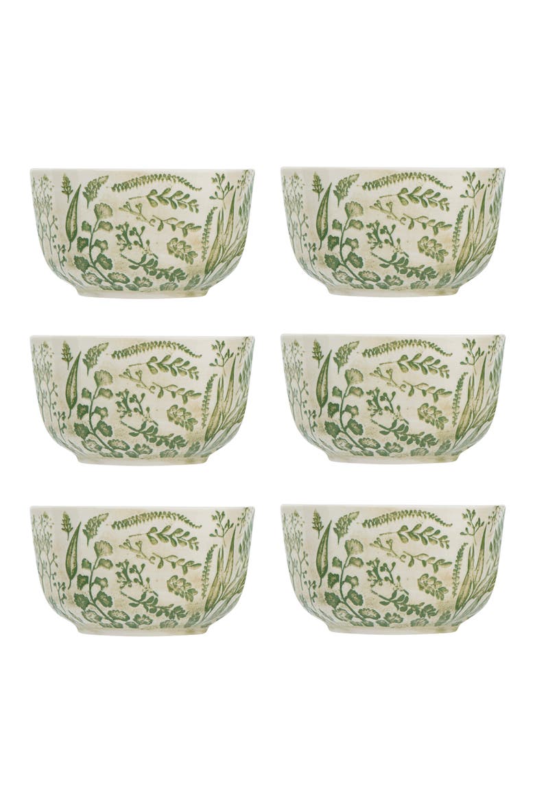 Bowl with Hand-Stamped & Embossed Pattern, Main, color, Green