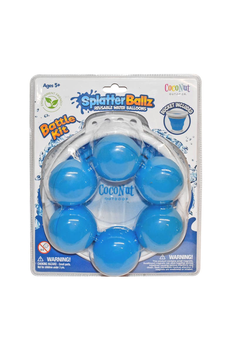 SplatterBallz XXSplatterBallz Reusable Watter Ballon Battle Kit, Blue, Alternate, color, Multicolored