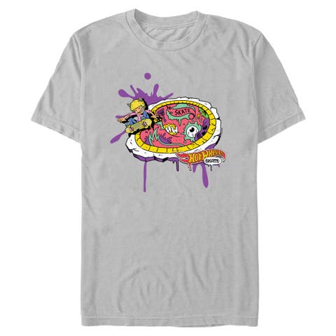 Men's Hot Wheels Animated Skating Badge  Graphic T-Shirt