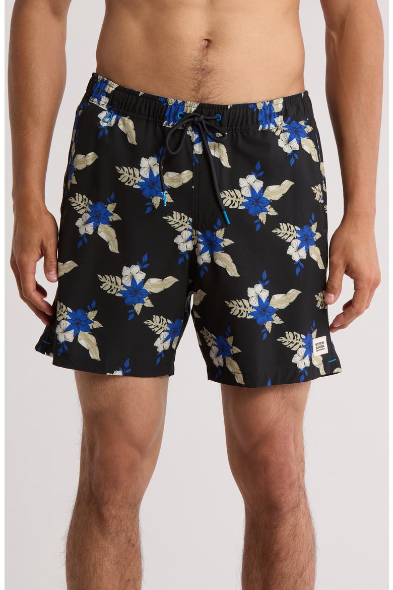 Midnight Garden Swim Trunks, Main, color, METEORITE