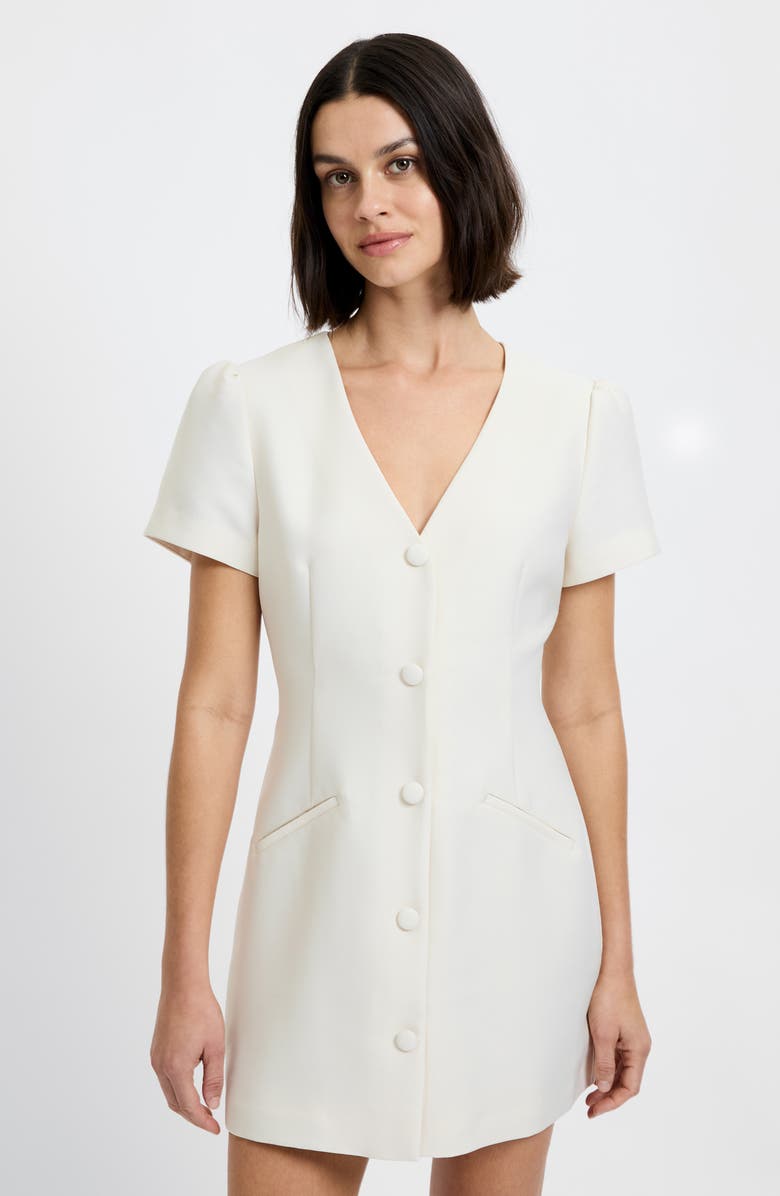 French Connection Taffeta Structured Minidress, Alternate, color, 16-Parchment