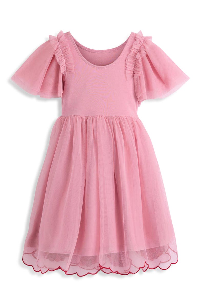 Kids' Cherry Appliqué Tulle Dress, Alternate, color, PINK CHERRIES