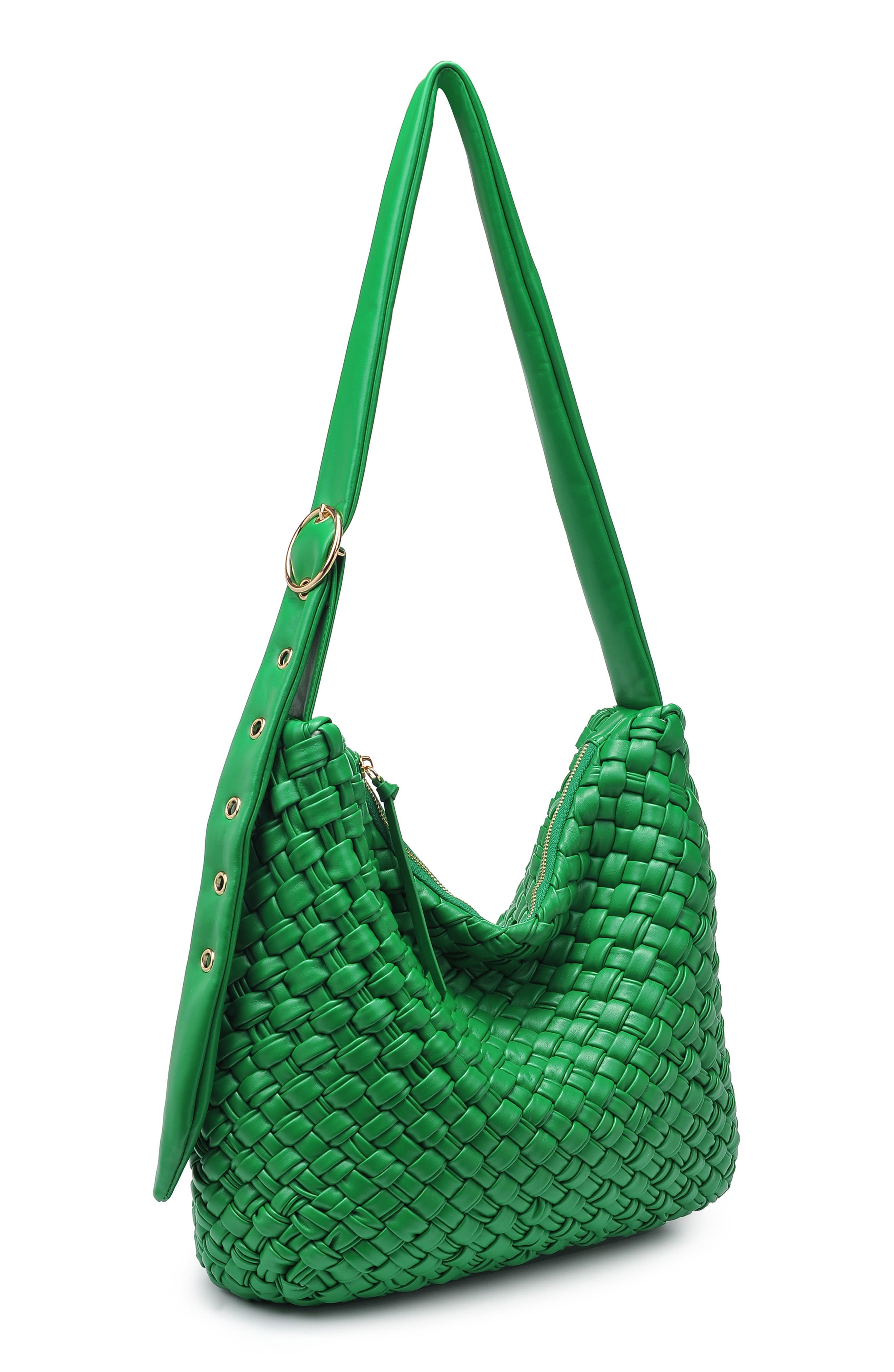 MODA LUXE Woven Crossbody Bag, Alternate, color, Kelly Green
