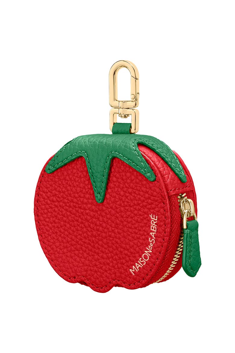 The SABRÉMOJI Fruit Coin Purse, Alternate, color, Tomato