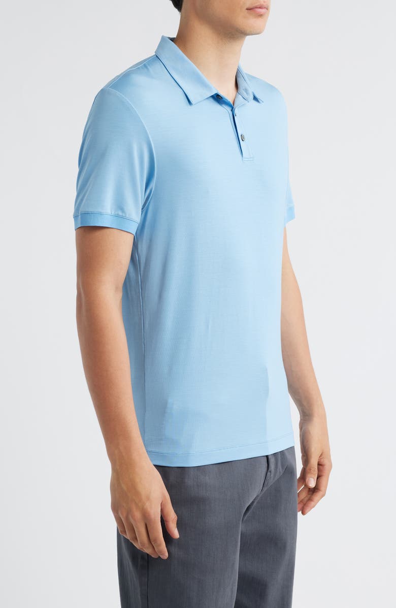 Theory Noran Jersey Polo, Alternate, color, Carbon Bax