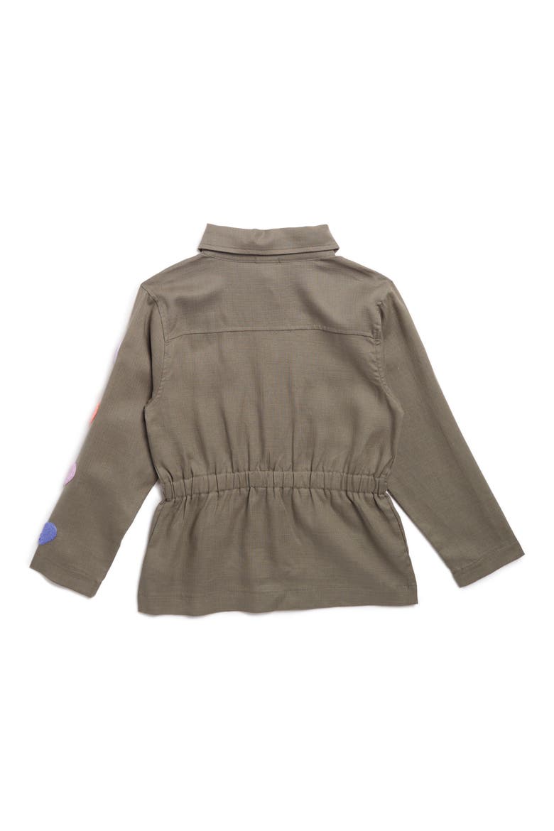 Kids' Hearts Utility Jacket, Alternate, color, VINTAGE OLIVE BRANCH