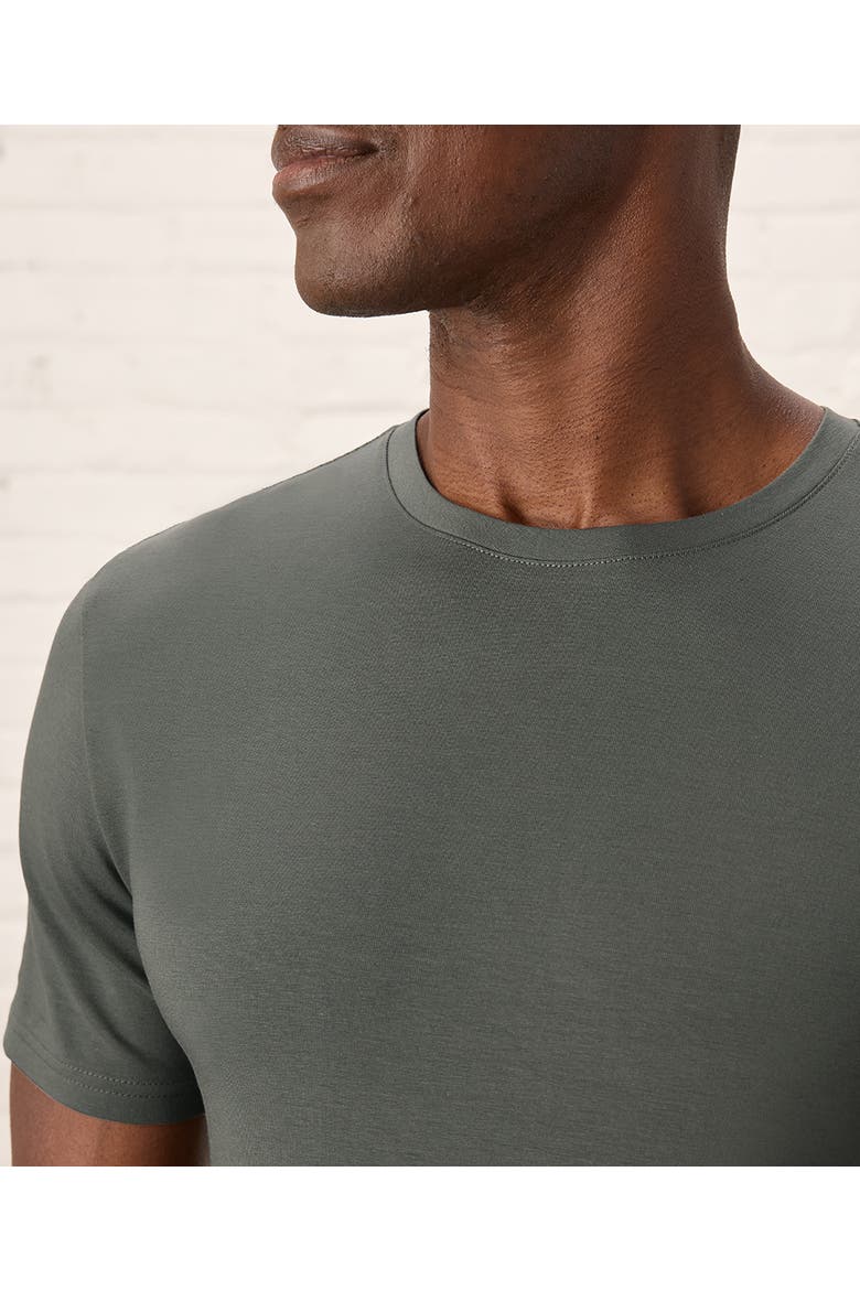 Luxe Stretch Jersey Slim Crew Neck Tee, Alternate, color, Castor Grey