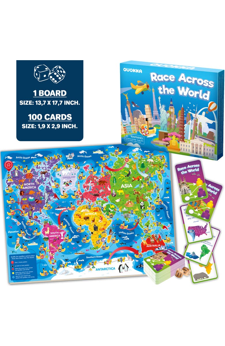 Quokka Educational Jigsaw Puzzles for Kids & Adults - Map & Space Puzzle Set, Alternate, color, 3 Board Games