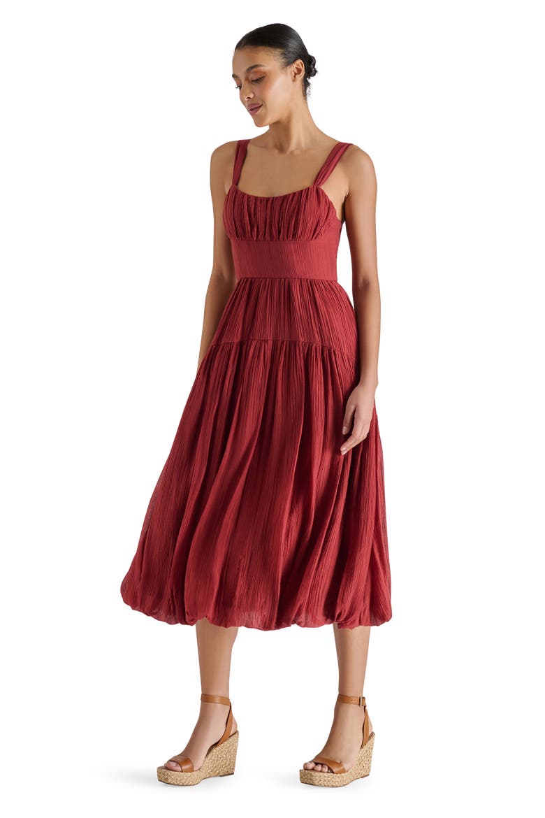Eartha Sleeveless A-Line Dress, Alternate, color, NUTMEG
