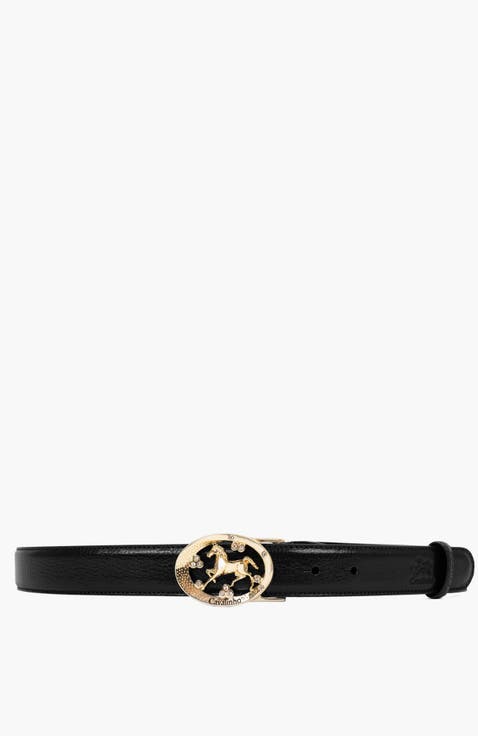 Cavalo Lusitano 917 Leather Belt with Oval Buckle