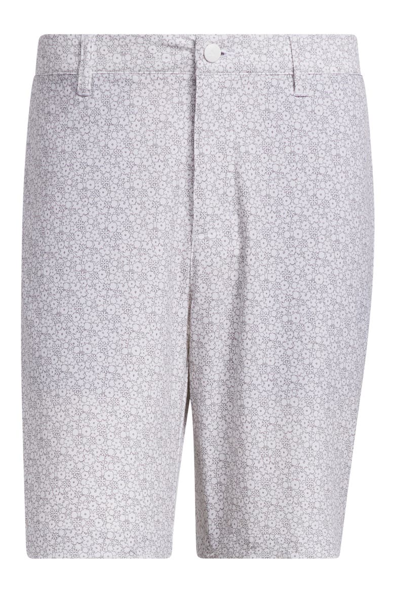 Ultimate Floral Performance Stretch Flat Front Shorts, Alternate, color, WHITE/ GREY THREE